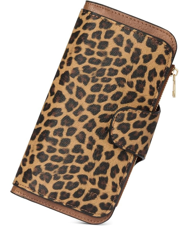 CLUCI Wallet For Women PU Leather RFID Blocking Womens Wallet Bifold Card Holder with ID Window Gifts for Women Birthday | RFID Blocking, Designer, Trifold, Card Holder, ID Window