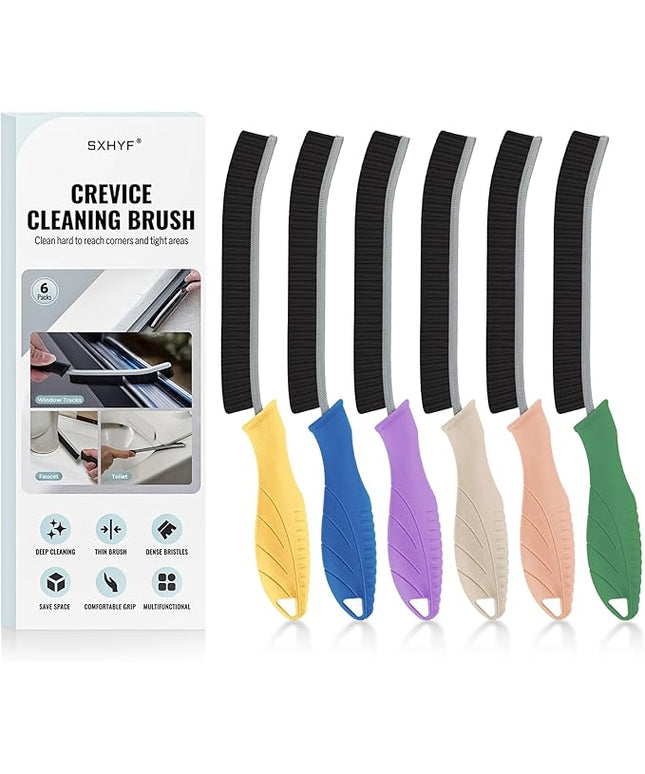 SXhyf Crevice Cleaning Brush - Grout Scrub Brush, House Cleaning Supplies, Gap Cleaning Tools, Home Essentials, Gifts for Women Men, Hard Bristle Crevice Cleaner Brush for Household Use, Bathroom