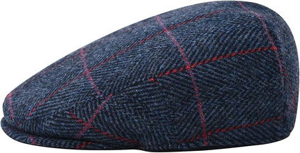 FEINION Men's Wool Tweed Newsboy Ivy Cap Gatsby Golf Flat Hat