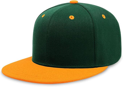 CHOK.LIDS Flat Bill Visor Classic Snapback Hat Blank Adjustable Brim High Top End Trendy Color Style Plain Tone Baseball Cap