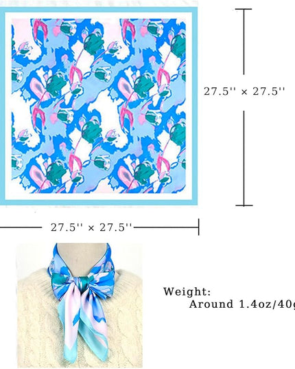 Satin Bandana Headscarf for Women Silky Hair Scarves for Fashion Lightweight