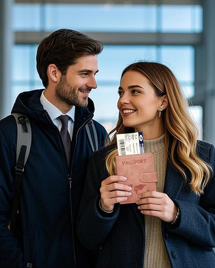 Passport Holder for Travel Essentials, 2 Pack Rfid Passport Cover for Women Men