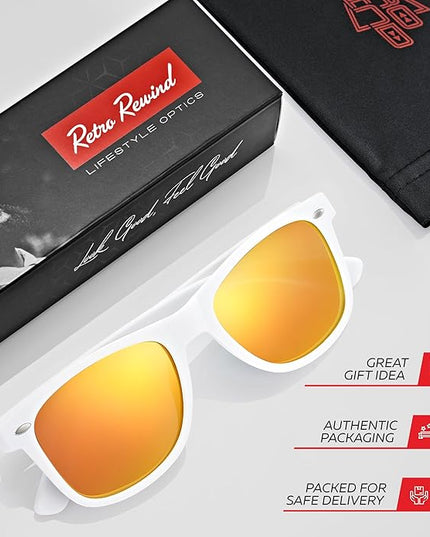 Retro Rewind Polarized Sunglasses for Men and Women - UV Protection Classic Sun Glasses