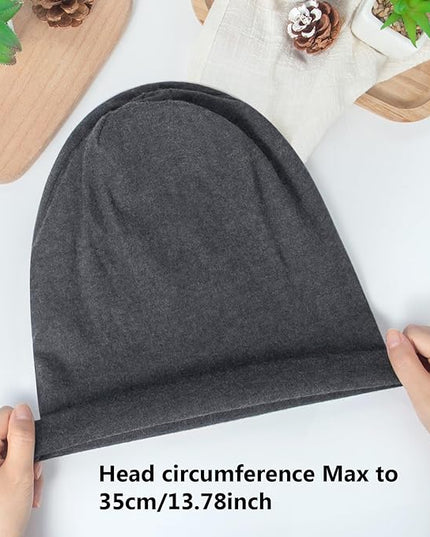 Senker Fashion Slouchy Beanie Hats for Women Men, Chemo Headwear Cotton Beanies Soft Lightweight Chemo Skull Cap Elastic