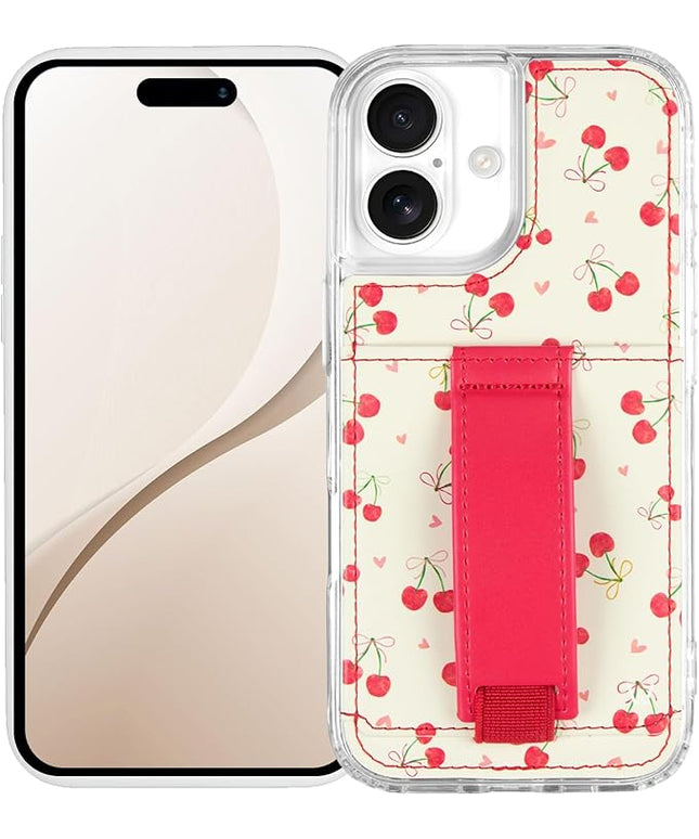 Walli Cases for iPhone 17 Case Aesthetic Wallet Phone Case Card Holder, Securely Holds up to 2 Cards - Cute, Trendy Phone Cover for Women, fits iPhone 17, with Kickstand & Finger Strap