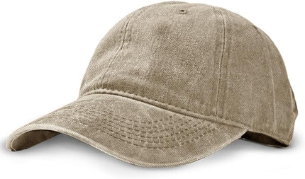 Unisex Vintage Washed Baseball Cap | Low Profile Soft Top Unstructured Cotton Baseball Cap | Adjustable Size Vintage Buckle