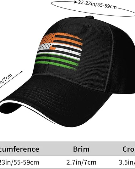 Unisex Baseball Cap Trucker Dad Hat for Men Women Adjustable Outdoors Sun hat Black