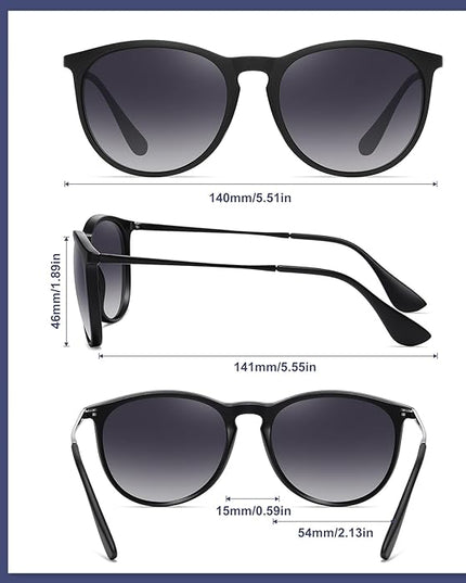 WOWSUN Retro Polarized Sunglasses Womens 2026 Trendy Round Classic Glasses