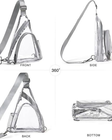 7L Sling Bag For Women Men Backpack Fanny Pack Crossbody Chest Travel Shoulder Belt Bags Purse Handbag PU Leather