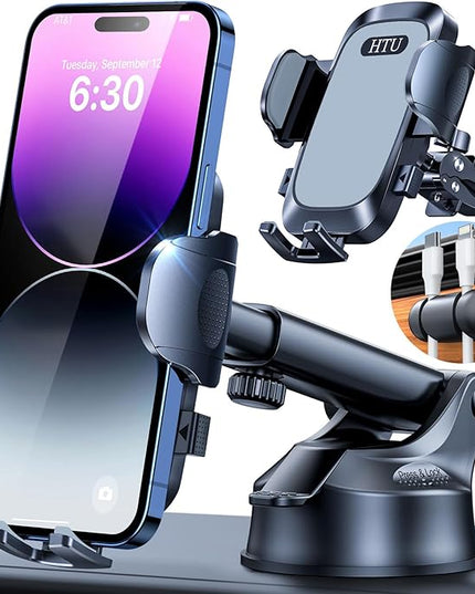 【98+LBS Strongest Suction & Military-Grade】Ultimate Car Phone Mount【Patent & Safety Certs】 Cell Phone Holder Truck Stand for Dashboard Windshield Vent for iPhone 17 Pro Max 16 15 Samsung (Light Grey)