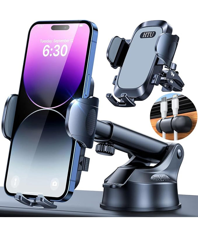 【98+LBS Strongest Suction & Military-Grade】Ultimate Car Phone Mount【Patent & Safety Certs】 Cell Phone Holder Truck Stand for Dashboard Windshield Vent for iPhone 17 Pro Max 16 15 Samsung (Light Grey)