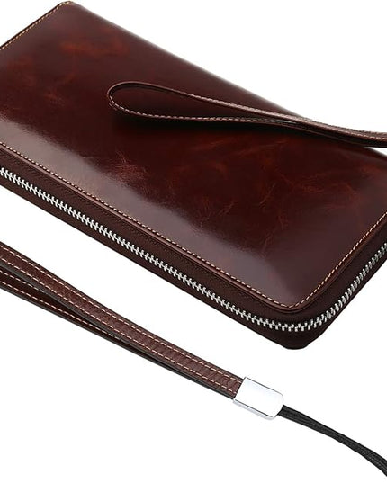 Lavemi Small Compact Women Wallet RFID Blocking Genuine Leather Bifold Purse with ID Windows