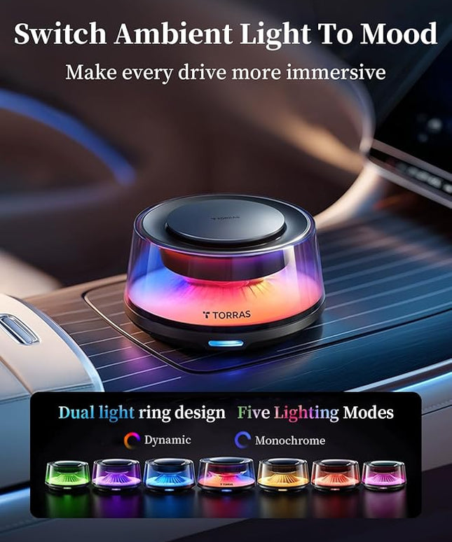 TORRAS Smart Car Air Fresheners, The First APP Control Car Freshener, Premium Scenic Fragrance, Auto ON/OFF, Cherry Blossom & White Musk, 2 Packs Lasts for 5 months, CF20 Pro Automotive Diffuser