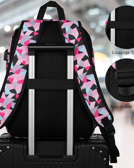 YAMTION Unisex School Backpack Leaves,Casual Bookbag Adults and Teens Schoolbag with USB Port for High School College Office Work Travel