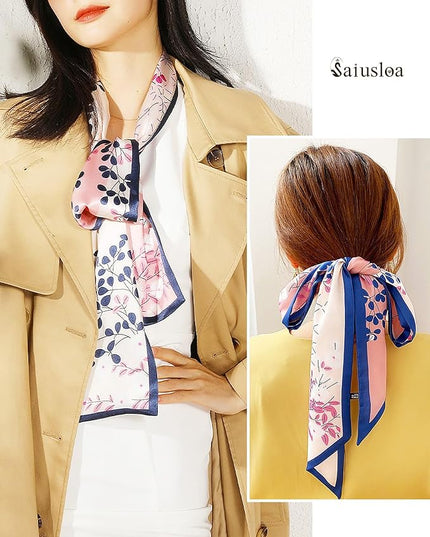 Purse Scarf For Handbags Head Scarves For Women's Hair Bags Scarfs Long Skinny Scarves Fashion Silky