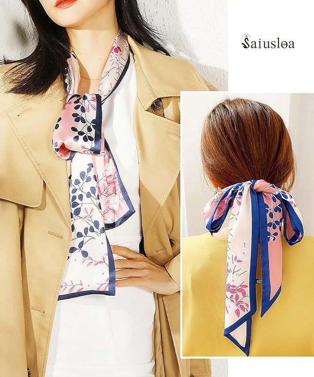 Purse Scarf For Handbags Head Scarves For Women's Hair Bags Scarfs Long Skinny Scarves Fashion Silky