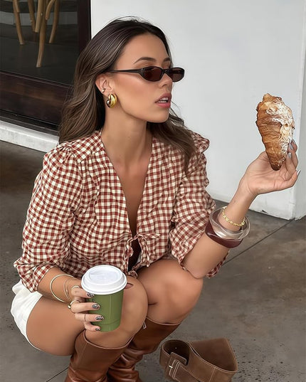 Retro Oval Sunglasses for Women 2026 90s Small Chic Cat Eye Sun Glasses Sunnies Lightweight Shades