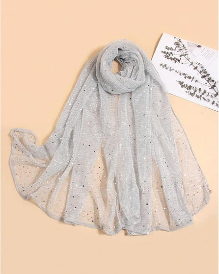 Floerns Women's Sequin Bandana Square Scarf Silk Scarves Mesh Shawl and Wrap for Evening Dresses