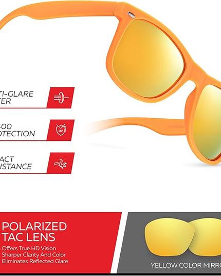Retro Rewind Polarized Sunglasses for Men and Women - UV Protection Classic Sun Glasses