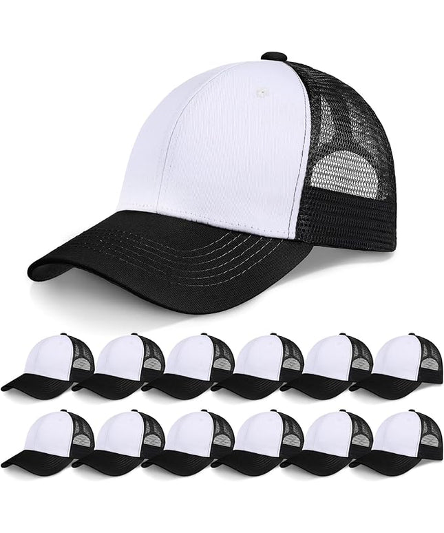 Coume Mesh Trucker Hats Bulk Sublimation Blank DIY Baseball Unisex Caps for Business Embroidery Sport Party Gift