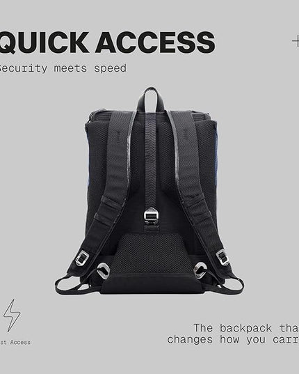 The Frenchie Co. - Anti-Theft Speed Backpack - Slim Minimalist - Hidden zippers and cut-resistant ballistic nylon - Secure travel, commuting and everyday carry