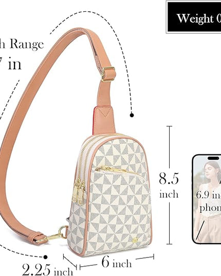 INICAT RFID Blocking Sling Bag Anti Theft Crossbody Bags Women Valentine's Day Gifts Travel Purses Vegan Leather