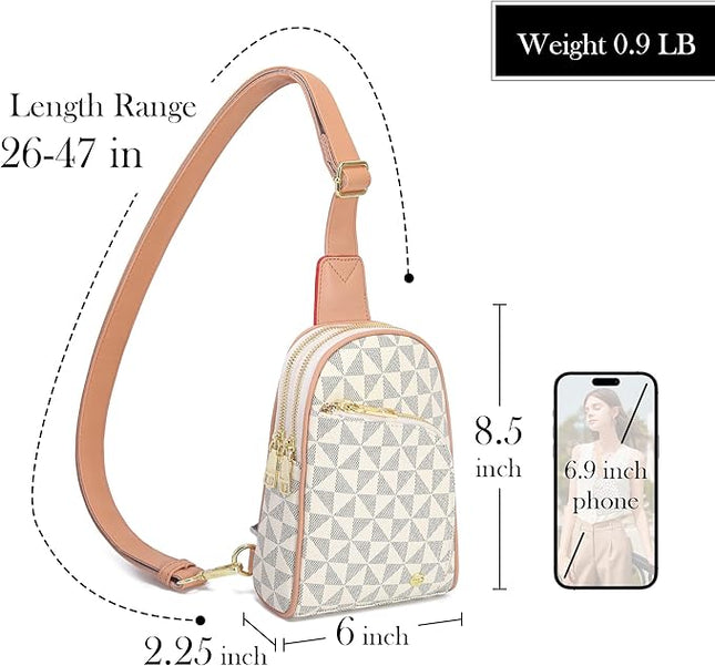 INICAT RFID Blocking Sling Bag Anti Theft Crossbody Bags Women Valentine's Day Gifts Travel Purses Vegan Leather