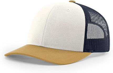 Richardson 112 Trucker Hat - Premium Adjustable Snapback Hat - Structured Six Panel Richardson Blank Caps