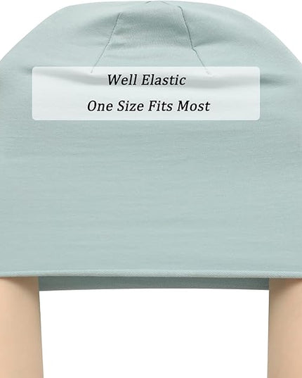 ZLYC Cotton Thin Slouchy Beanie Hat for Men Women Fashion Soft Stretch Knit Skull Cap