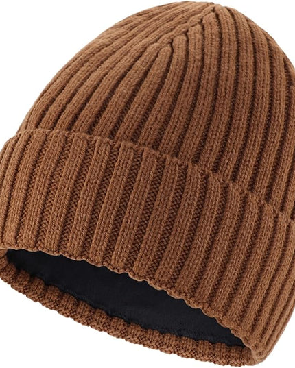 Connectyle Fleece Lined Cuffed Beanie Hat for Men Women Knitted Winter Wool Beanies Skull Cap Warm Watch Hat