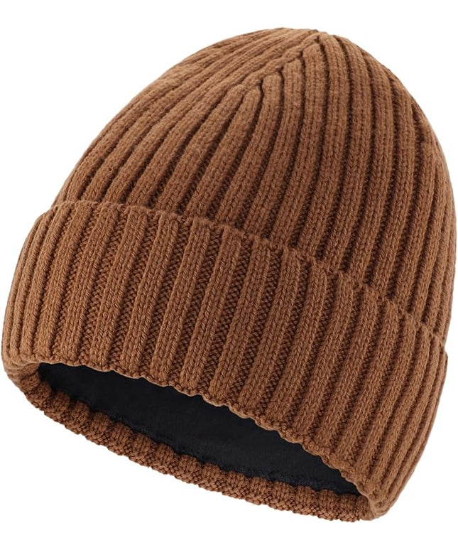Connectyle Fleece Lined Cuffed Beanie Hat for Men Women Knitted Winter Wool Beanies Skull Cap Warm Watch Hat