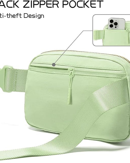 Gitus Gifts for 8 9 10 11 12 Year Old Girls Belt Bag Fanny Pack Crossbody Bags with Initial Letter Patch Cute Stuff Birthday Gifts for Teen Girls Women Personalized Trend Stuff (Light Green-V)