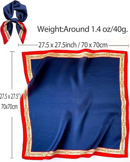 Dailyacc Hair Bandanas Scarf For Women Lightweight Fashion Neck Silk Satin Head Scarves For Sleeping Handbags Scarf