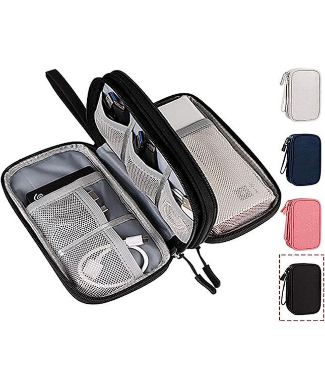 Electronics Accessories Organizer Pouch Bag, Travel Universal Organizer for Cable, Charger, Phone, SD Card, Business Travel Gadget Bag