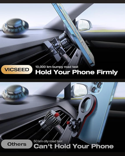 VICSEED for MagSafe Car Mount [Upgraded Strongest Magnet Power] Magnetic Phone Holder for Car Vent 360 Adjustable Magnetic Car Phone Holder Mount for iPhone 16 Pro Max 15 14 13 12 Plus Mini