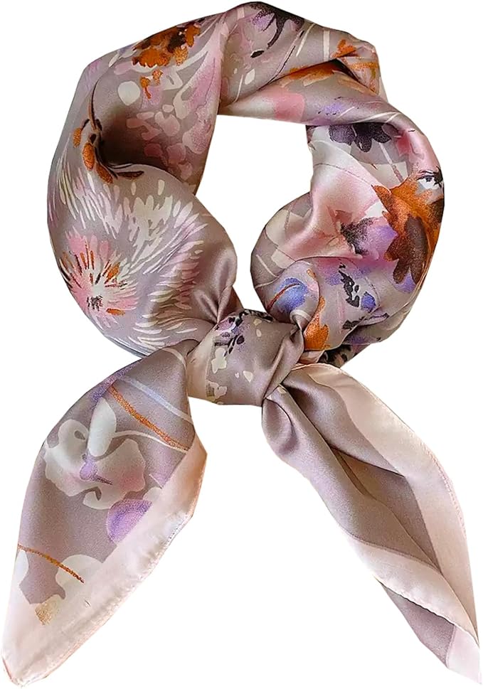 Satin Bandana Headscarf for Women Silky Hair Scarves for Fashion Lightweight