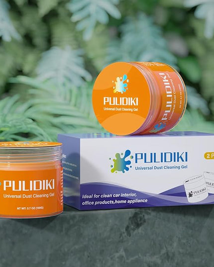 PULIDIKI Car Cleaning Gel for Car Cleaning Putty Car Putty Auto Detailing Tools Car Slime Cleaner Dust Cleaning Gel for Car Interior Cleaner Car Accessories Keyboard Cleaner Orange (2Pack)