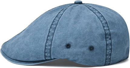 VOBOOM Cotton Washing Flat Cap Cabbie Hat Gatsby Ivy Irish Hunting Newsboy