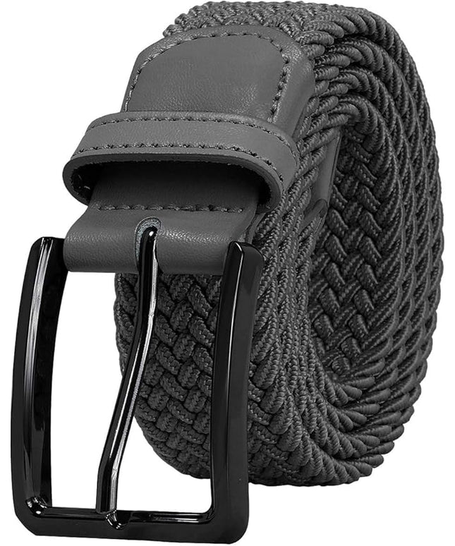 Falari Men Women Multicolored Elastic Stretch Braided Belt Canvas Fabric Woven No Holes Belt