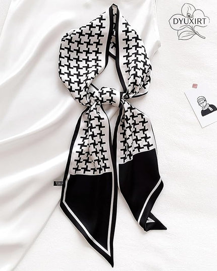 Head Scarf Purse Handle Neck Satin Hair Scarfs For Bag Lightweight Silky Long Thin Women's Fashion Scarves 59 * 5.9”