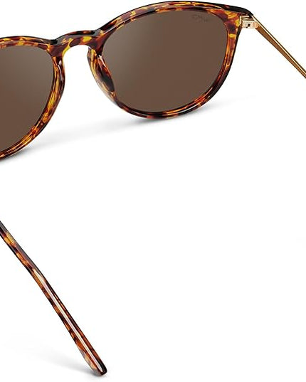 WearMe Pro Round Polarized Sunglasses for Women - UV400 Protection, Lightweight Frame, Vintage Retro Style