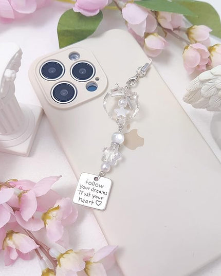 1-4PCS Cute Phone Charms Aesthetic Y2K Cell Phone Charms Strap Strawberry Butterfly Star PhoneCharm Y2K Accessories for Bag Keychain Airpods Camera Pendants Decor