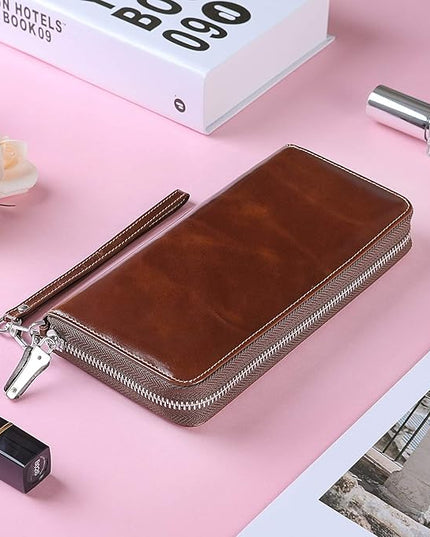 Lavemi Small Compact Women Wallet RFID Blocking Genuine Leather Bifold Purse with ID Windows
