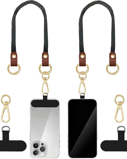 Stretchy Phone Lanyard Tether, 2 Pack Phone Leash Anti-theft Phone Strap for Anti-drop Outdoor Hiking Cycling Climbing Universal for Most Cell Phones, Starry Night