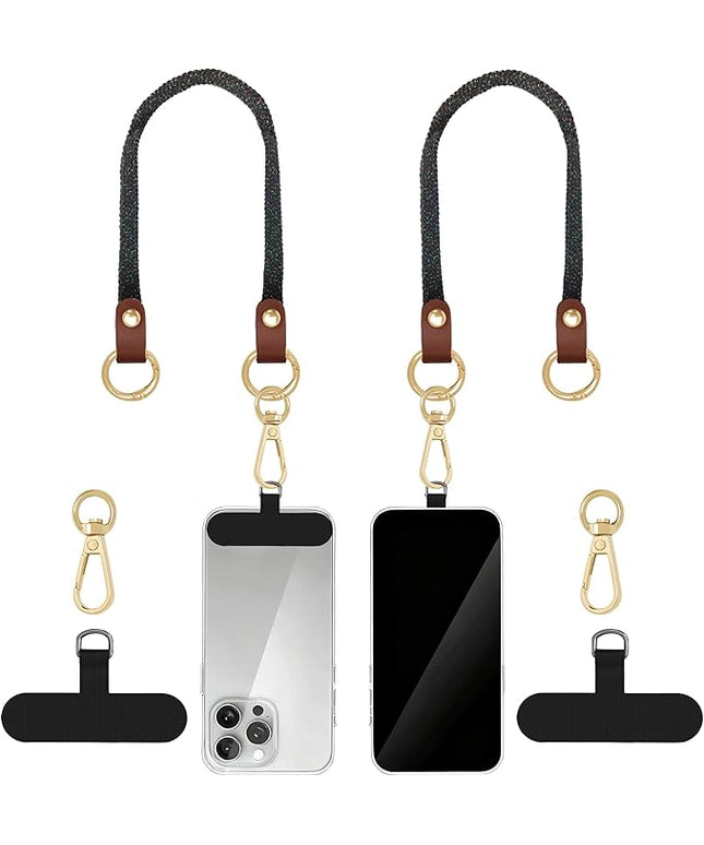 Stretchy Phone Lanyard Tether, 2 Pack Phone Leash Anti-theft Phone Strap for Anti-drop Outdoor Hiking Cycling Climbing Universal for Most Cell Phones, Starry Night