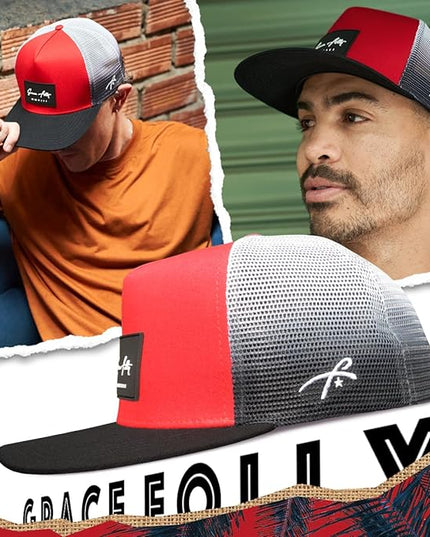 Grace Folly Trucker Hat for Men & Women. Snapback Mesh Caps