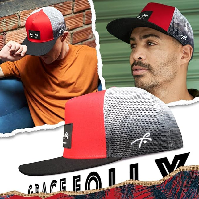 Grace Folly Trucker Hat for Men & Women. Snapback Mesh Caps
