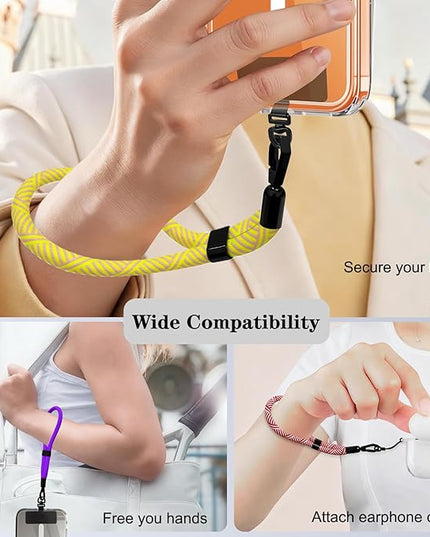 Phone Lanyard, 2 Pack Adjustable Cell Phone Lanyard Hand Phone Wrist Strap with Tether Tabs for Smartphones