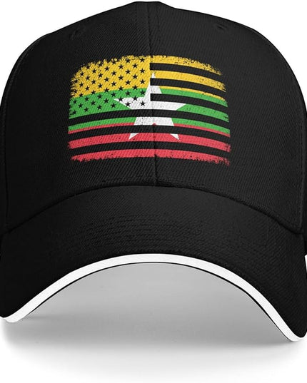 Unisex Baseball Cap Trucker Dad Hat for Men Women Adjustable Outdoors Sun hat Black