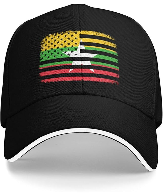 Unisex Baseball Cap Trucker Dad Hat for Men Women Adjustable Outdoors Sun hat Black